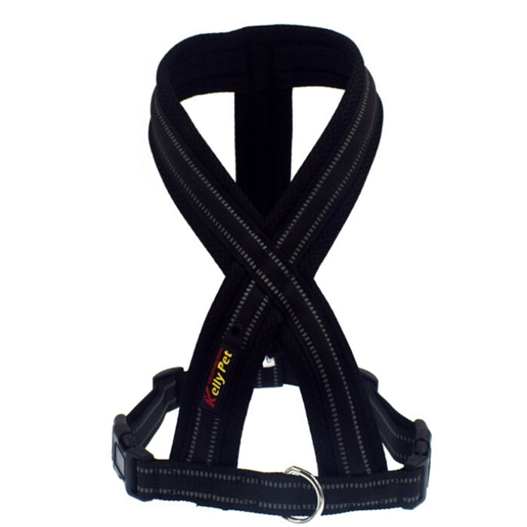 Pet Dogs Nylon Reflective Breathable Comfortable X6 Chest Harness Lead Leash, Width: 2.5cm, Adjustable Range: 60-80cm