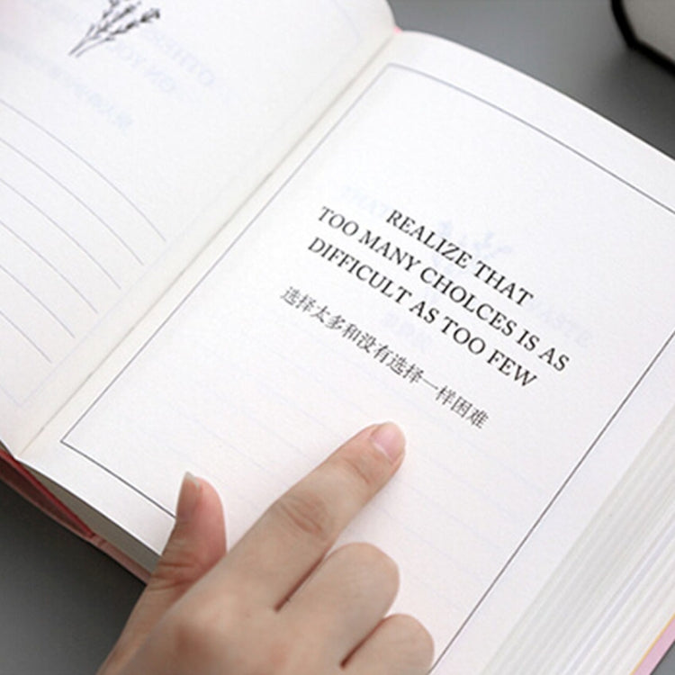 Simple Exquisite Creative Hard Cover Graduation Gifts A5 Notebook Office Stationery (Pink)