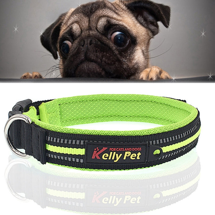 Pet Dogs Polyester Reflective Breathable Pets Collar Traction Lead Leash, Size: M, 2.5*42*47cm