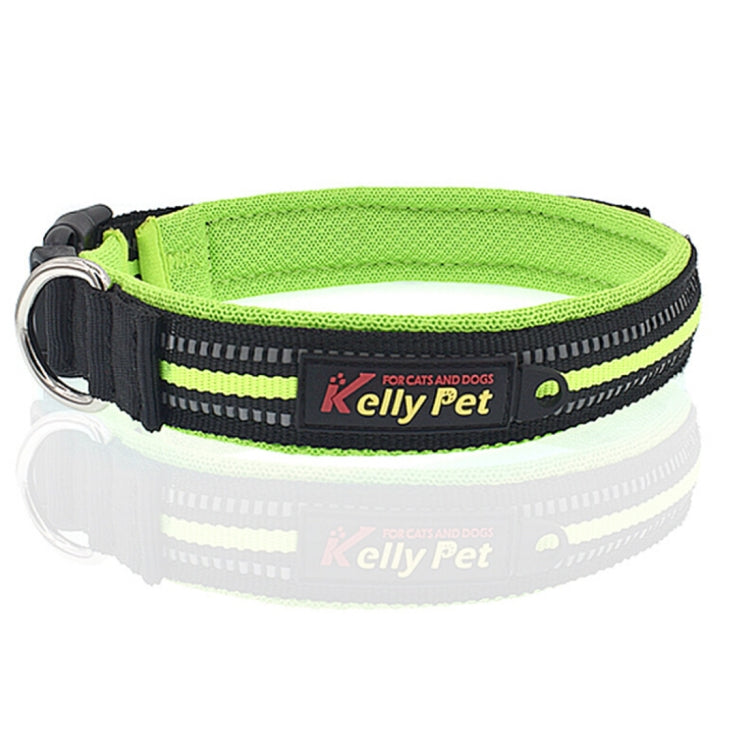 Pet Dogs Polyester Reflective Breathable Pets Collar Traction Lead Leash, Size: M, 2.5*42*47cm