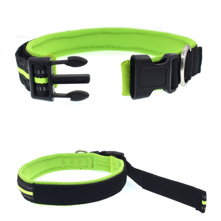 Pet Dogs Polyester Reflective Breathable Pets Collar Traction Lead Leash, Size: M, 2.5*42*47cm