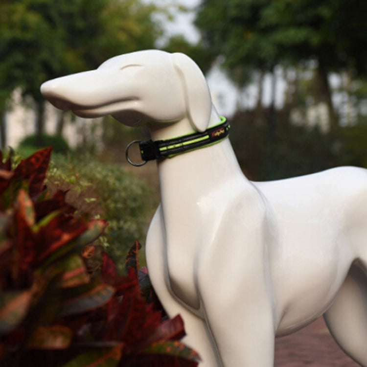 Pet Dogs Polyester Reflective Breathable Pets Collar Traction Lead Leash, Size: M, 2.5*42*47cm