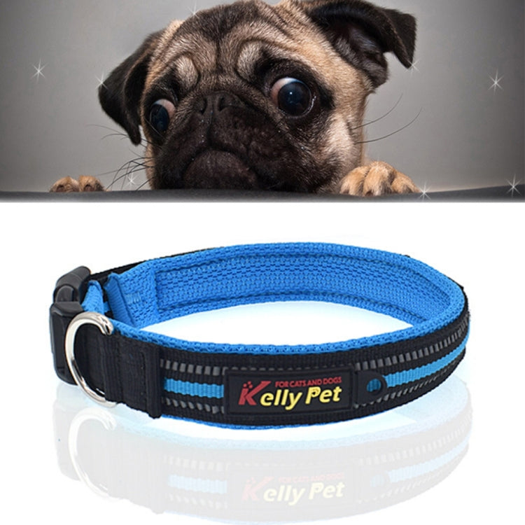 Pet Dogs Polyester Reflective Breathable Pets Collar Traction Lead Leash, Size: M, 2.5*42*47cm