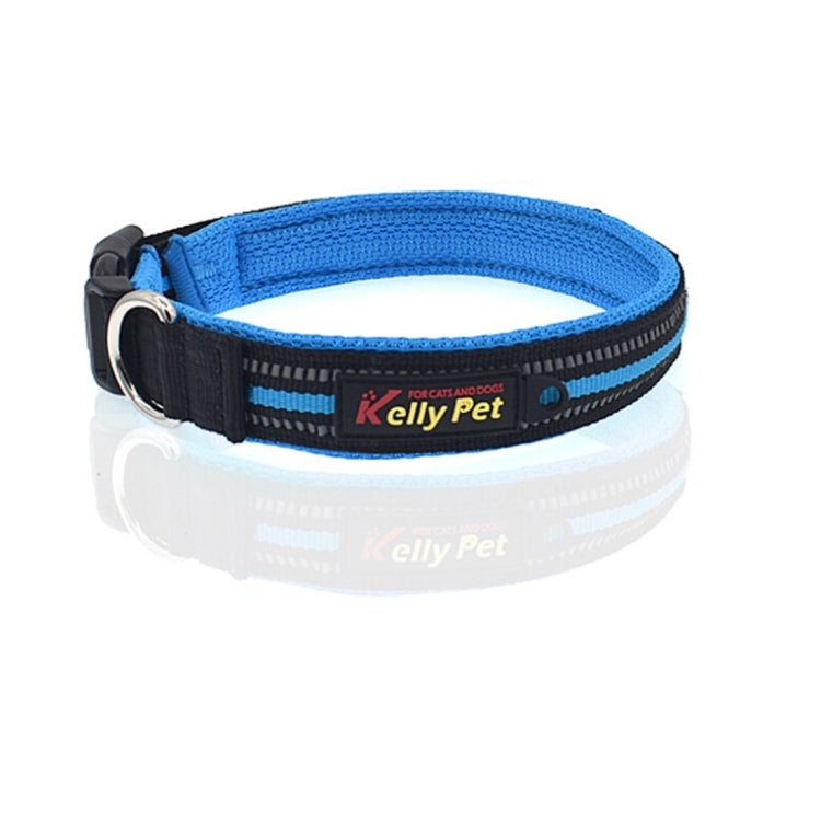 Pet Dogs Polyester Reflective Breathable Pets Collar Traction Lead Leash, Size: L, 2.5*47*54cm
