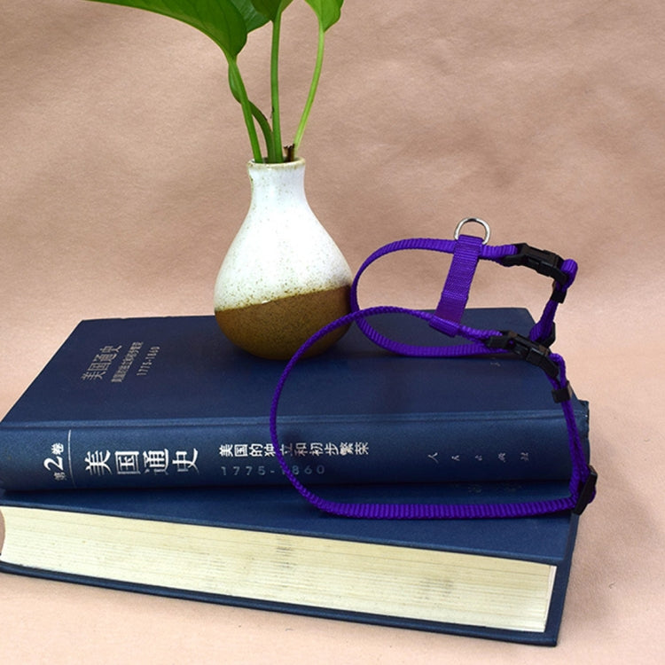 New Style Pet Cats Nylon Chest Strap Traction Lead Leash Collar, Width: 1.0cm, Adjustable Range: 21-34cm