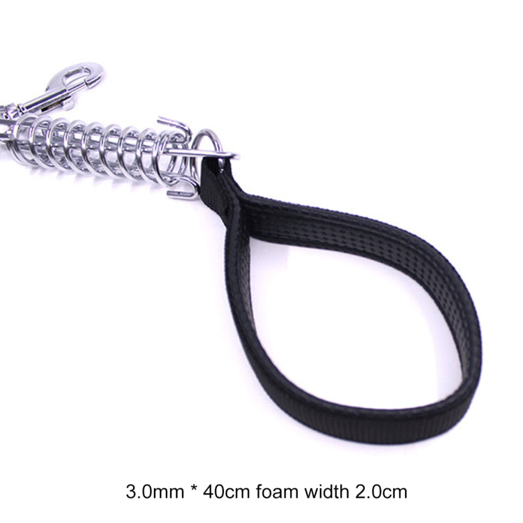 Pet Medium Large Dogs Cushion Traction Rope Spring Foam Handle Explosion-proof Short Chain, Size: 3mm*40cm, Foam Width: 2cm