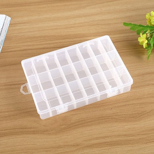 5 PCS Plastic Removable Grid 24 Slots Box Organizer Storage Container for Jewelry Earring