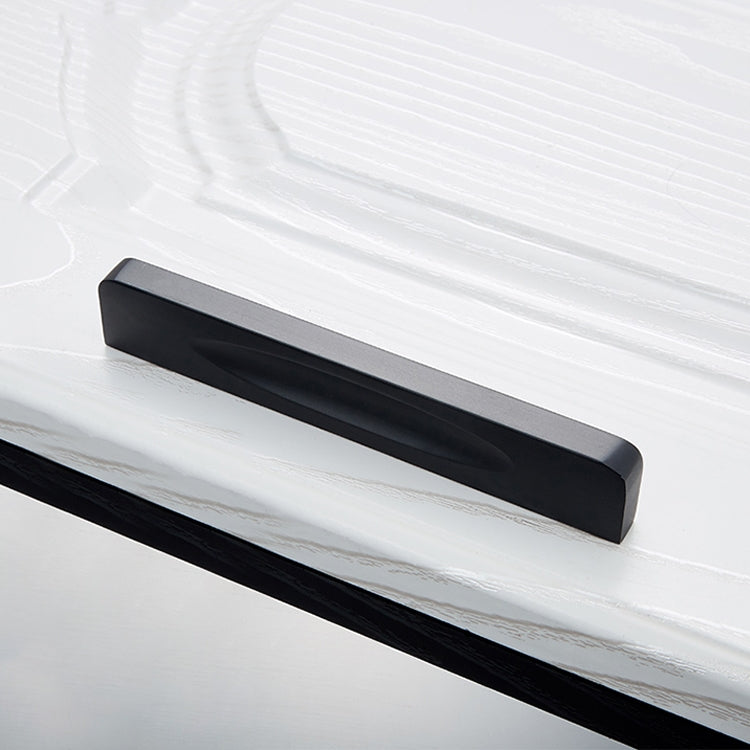 5 PCS 2058_96 Space Aluminum Closet Cabinet Handle (Black)