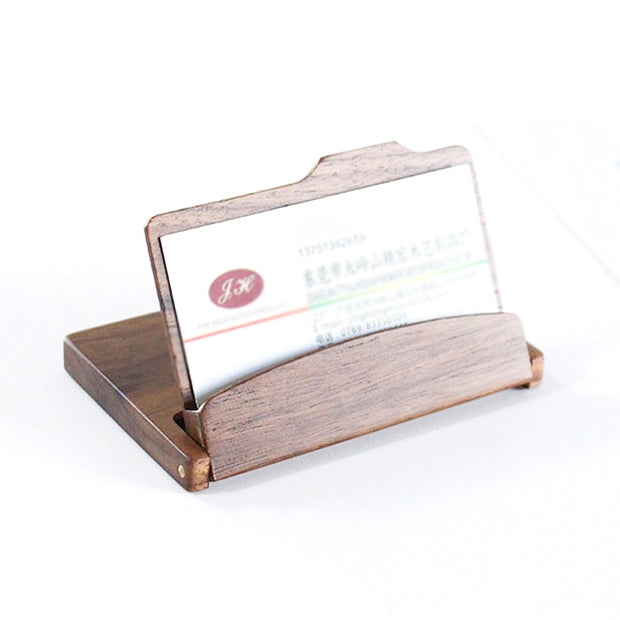 Business Wooden Walnut Card Holder Flip Credit Card ID Case Holder