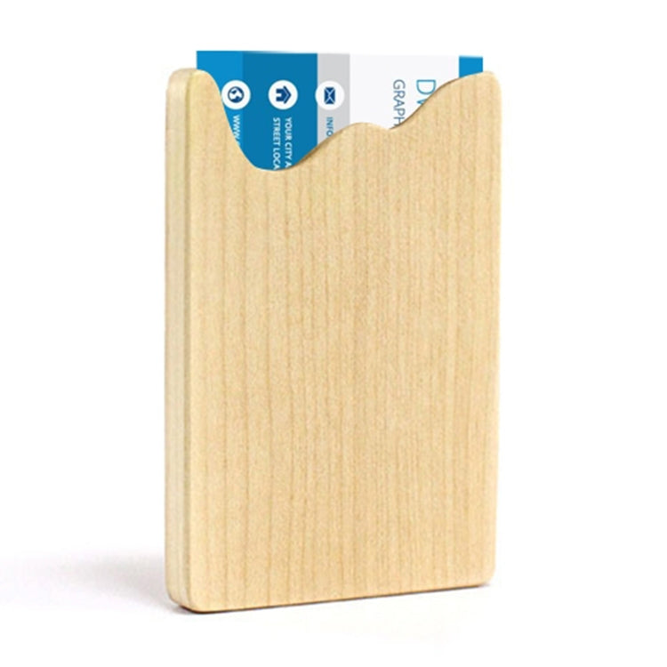 Business Wooden Maple Wave Opening Card Holder Credit Card ID Case Holder