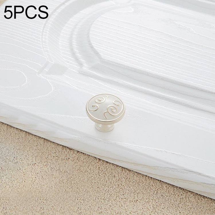 5 PCS 6055 Single Hole Ivory Cabinet Wardrobe Handle