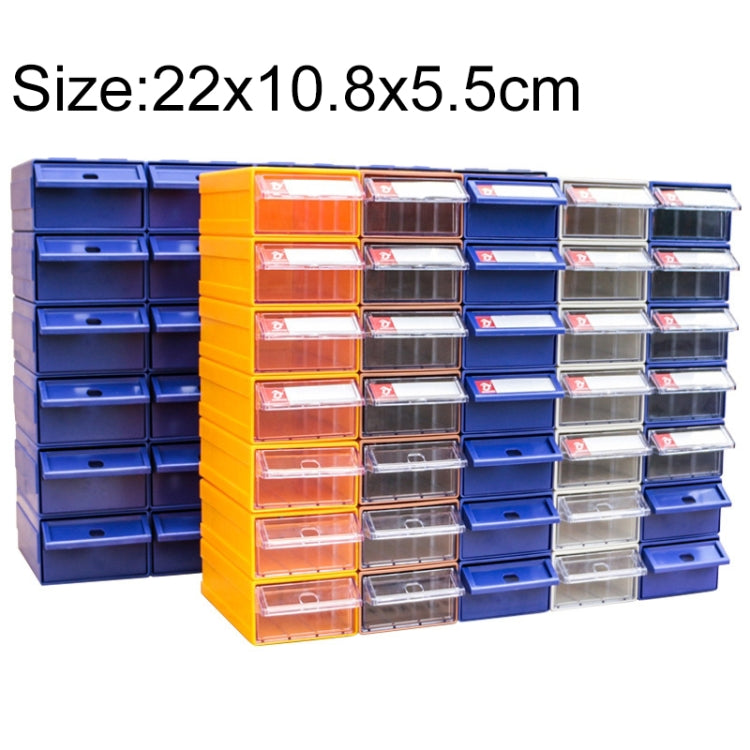 2 PCS Thickened Combined Plastic Parts Cabinet Drawer Type Component Box Building Block Material Box Hardware Box, Random Color Delivery, Size: 22cm x 10.8cm x 5.5cm