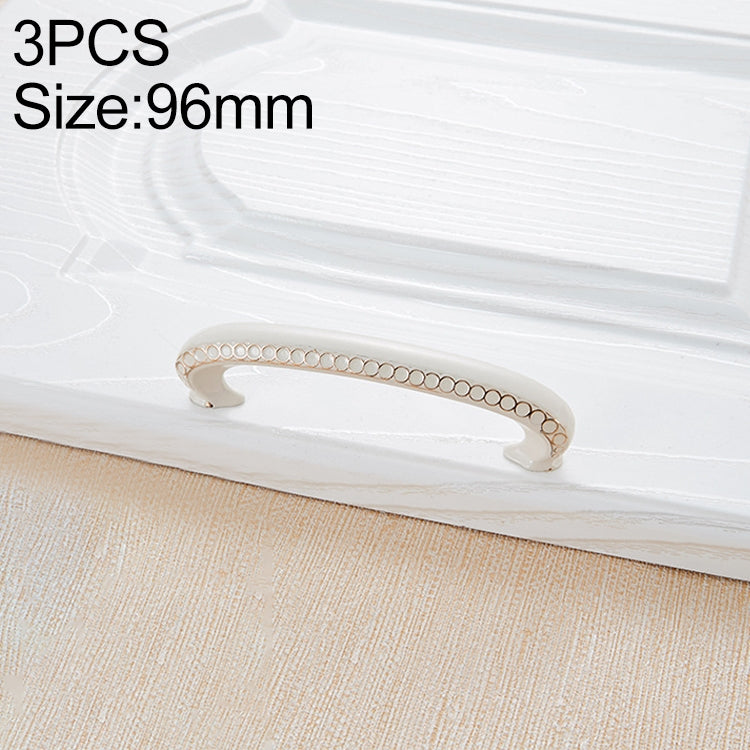 3 PCS 6061_96 Ivory Cabinet Wardrobe Handle