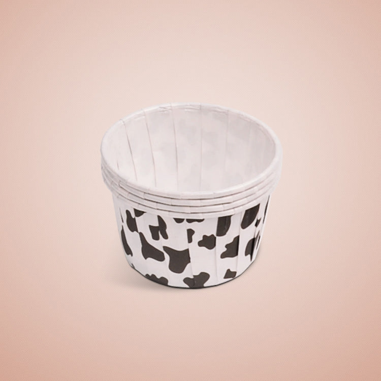 3000 PCS Cow Spot Pattern Round Lamination Cake Cup Muffin Cases Chocolate Cupcake Liner Baking Cup, Size: 5 x 3.8 x 3cm