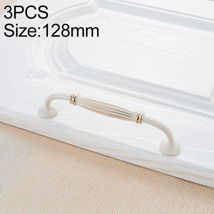 3 PCS 6064_128 Ivory Cabinet Wardrobe Handle