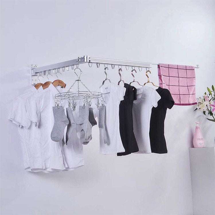 Household Wall-mounted Invisible Telescopic Folding Drying Rack