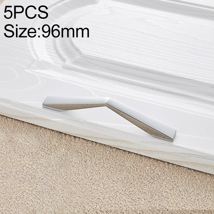 5 PCS 4068_96 Bright Chrome Zinc Alloy Polished Bathroom Cabinet Handle