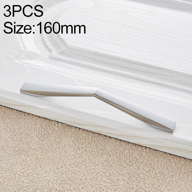 3 PCS 4068_160 Bright Chrome Zinc Alloy Polished Bathroom Cabinet Handle