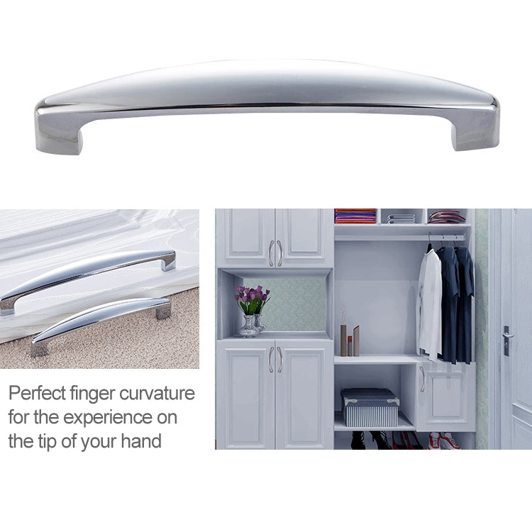 3 PCS 4076_128 Bright Chrome Zinc Alloy Polished Bathroom Cabinet Handle