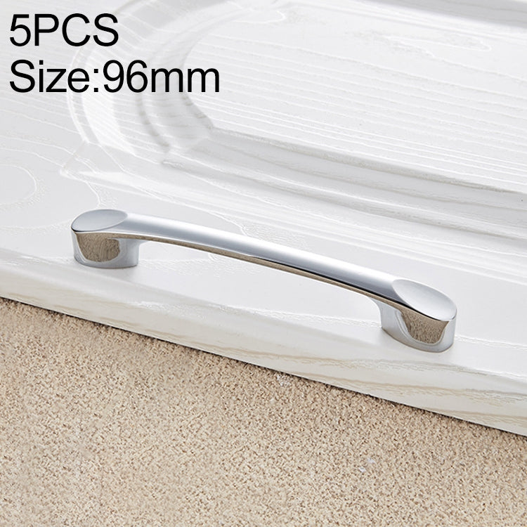 5 PCS 6225_96 Bright Chrome Zinc Alloy Polished Bathroom Cabinet Handle