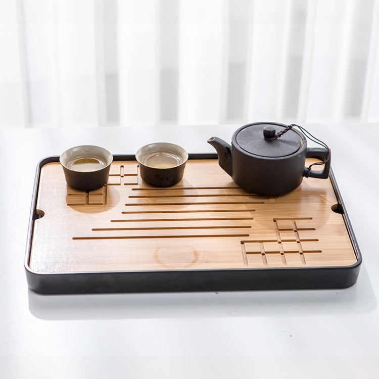 Bamboo Heat Insulation Portable Tea Tray Tea Table, Size: 35x23x3.2cm