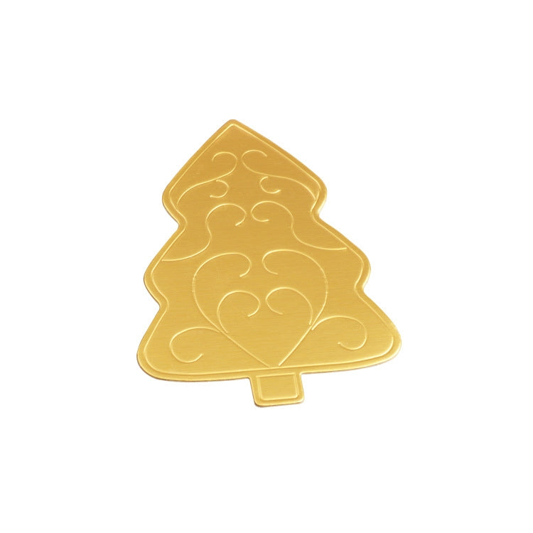 1000 PCS Christmas Tree Cake Cardboard Pad Thick Rigid Golden Cake Mousse Cake Mat