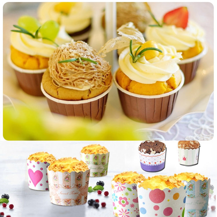 3000 PCS English Letter Pattern Round Lamination Cake Cup Muffin Cases Chocolate Cupcake Liner Baking Cup, Size: 5.8 x 4.4 x 3.5cm