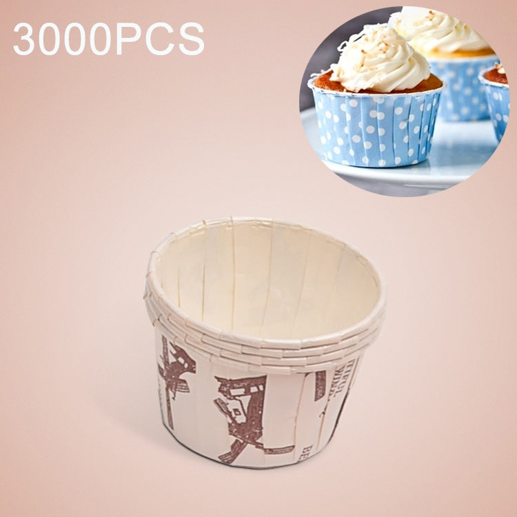 3000 PCS Windmill Pattern Round Lamination Cake Cup Muffin Cases Chocolate Cupcake Liner Baking Cup, Size: 5.8 x 4.4 x 3.5cm