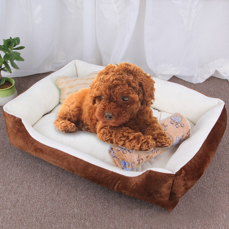 Dog Bone Pattern Big Soft Warm Kennel Pet Dog Cat Mat Blanket, with Blanket Size: XXL, 120×90×18cm