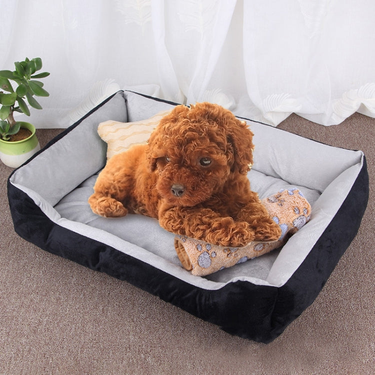 Dog Bone Pattern Big Soft Warm Kennel Pet Dog Cat Mat Blanket,with Blanket Size: XXS, 45×30×15cm