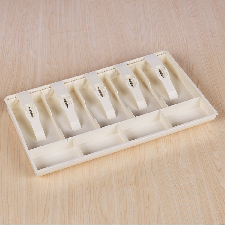 Durable Five-frame ABS Cash Coin Register Insert Cashier Drawer Storage Cash Register Tray Box Classify Organizer