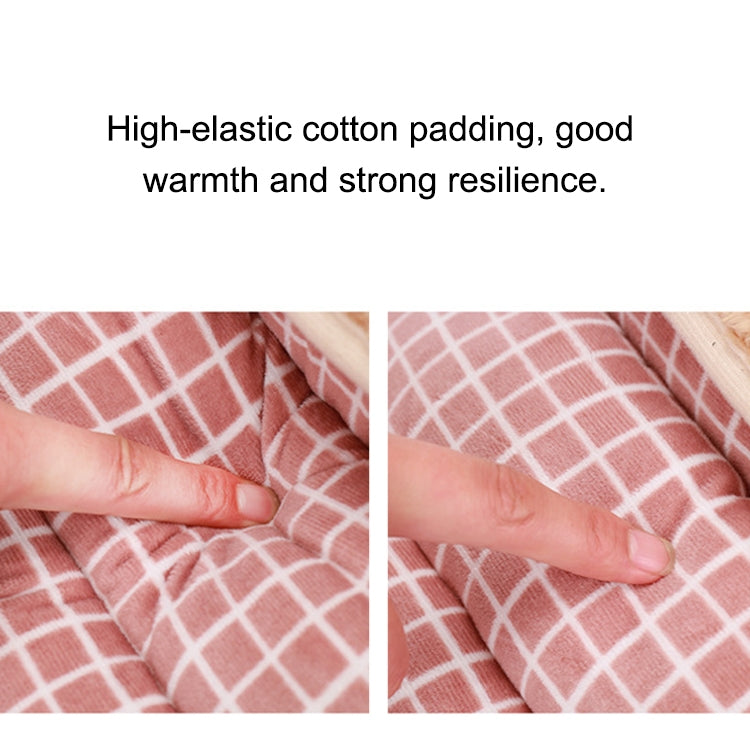 Slipper Shape Warm Thicken Pet Dogs Cats House, Size: M, 42×33×26cm (Grass Green)