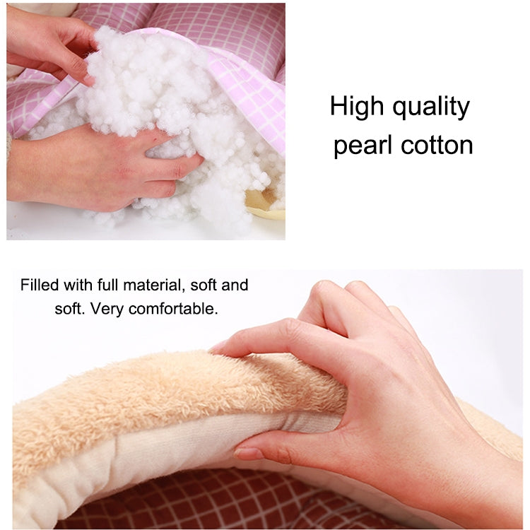 Slipper Shape Warm Thicken Pet Dogs Cats House, Size: M, 42×33×26cm (Grass Green)