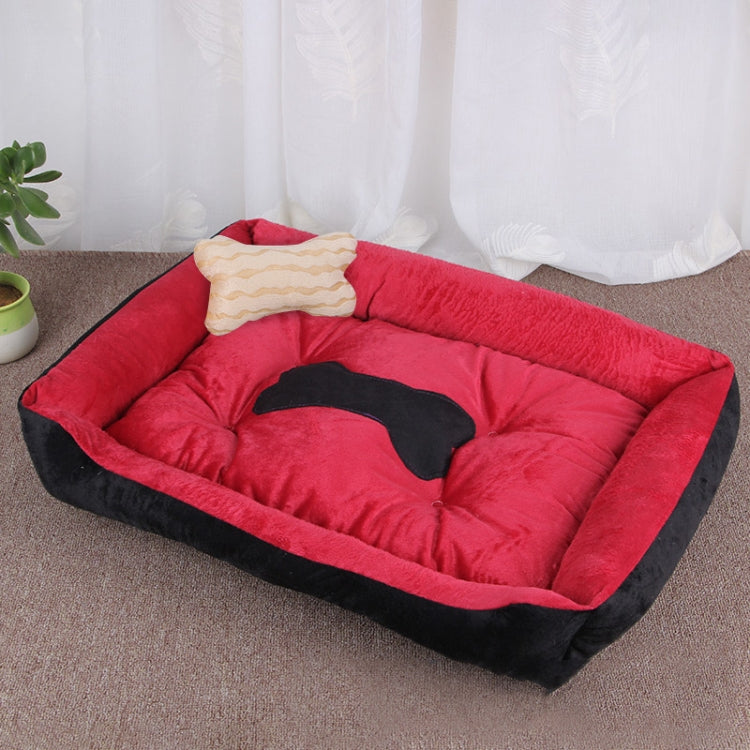 Dog Bone Pattern Big Soft Warm Kennel Pet Dog Cat Mat Blanket, Size: S, 60×45×15cm