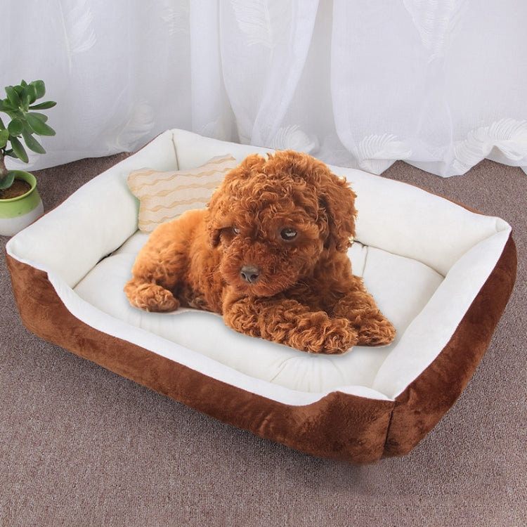 Dog Bone Pattern Big Soft Warm Kennel Pet Dog Cat Mat Blanket, Size: M, 70×50×15cm