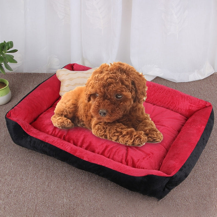 Dog Bone Pattern Big Soft Warm Kennel Pet Dog Cat Mat Blanket, Size: L, 80×60×15cm