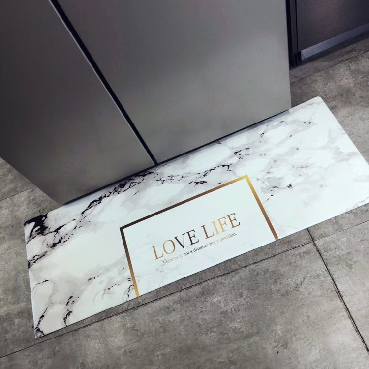 Platinum Marble Pattern Rectangular Bathroom PVC Pad Anti-skid Household Foot Carpet, Size: 75 x 45cm