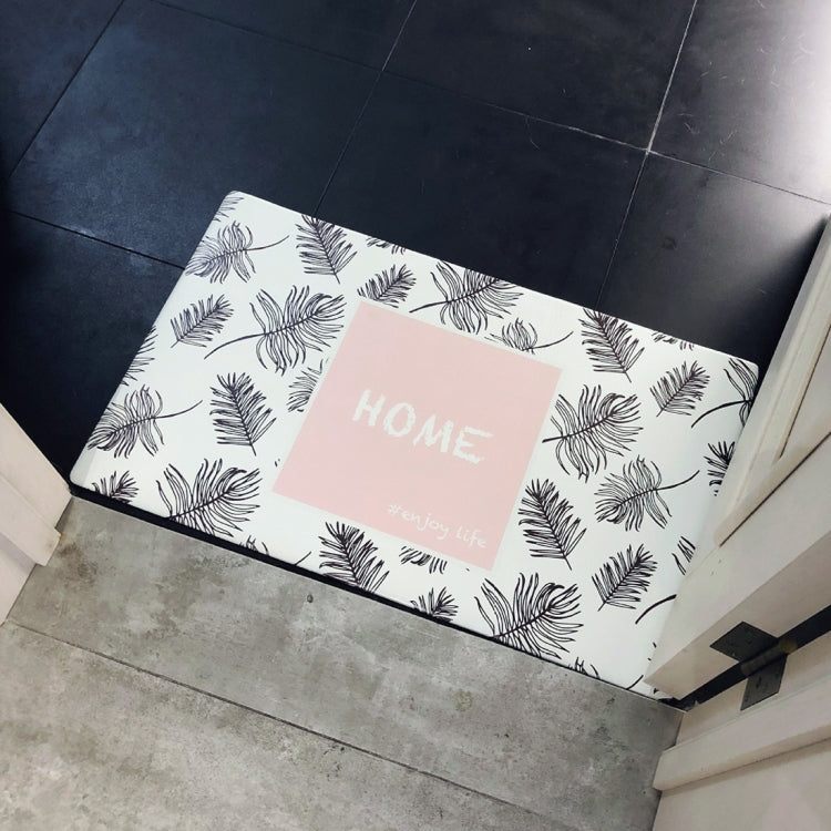 Banana Leaf Pattern Rectangular Bathroom PVC Pad Anti-skid Household Foot Carpet, Size: 75 x 45cm