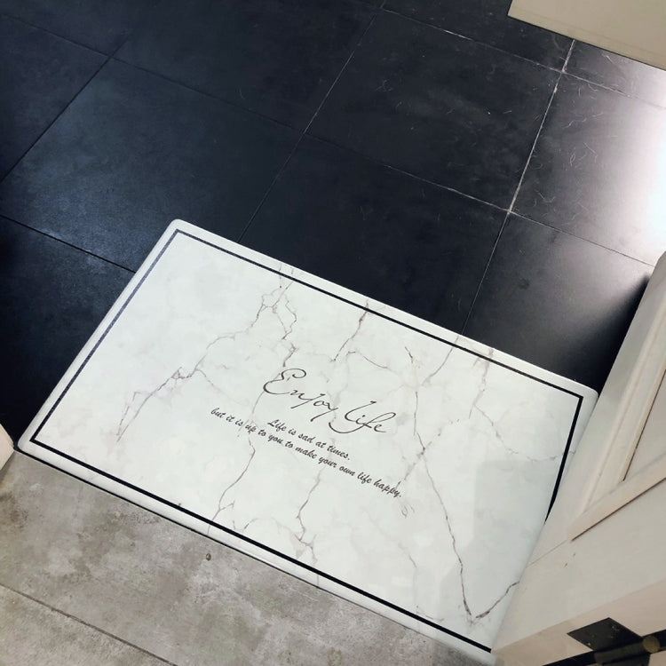 Marble Pattern Rectangular Bathroom PVC Pad Anti-skid Household Foot Carpet, Size: 75 x 45cm