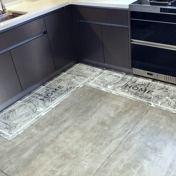 Black and White Forest Pattern Rectangular Bathroom PVC Pad Anti-skid Household Foot Carpet, Size: 150 x 45cm