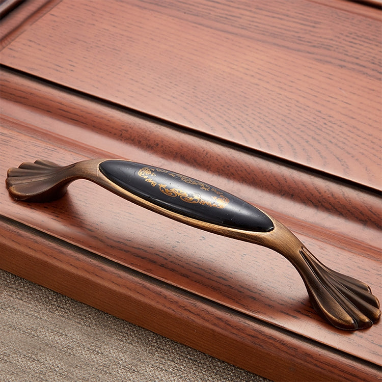 2 PCS 5026_128 Coffee Black Classic Gold Zinc Alloy Ceramic Cyan Cabinet Drawer Handle