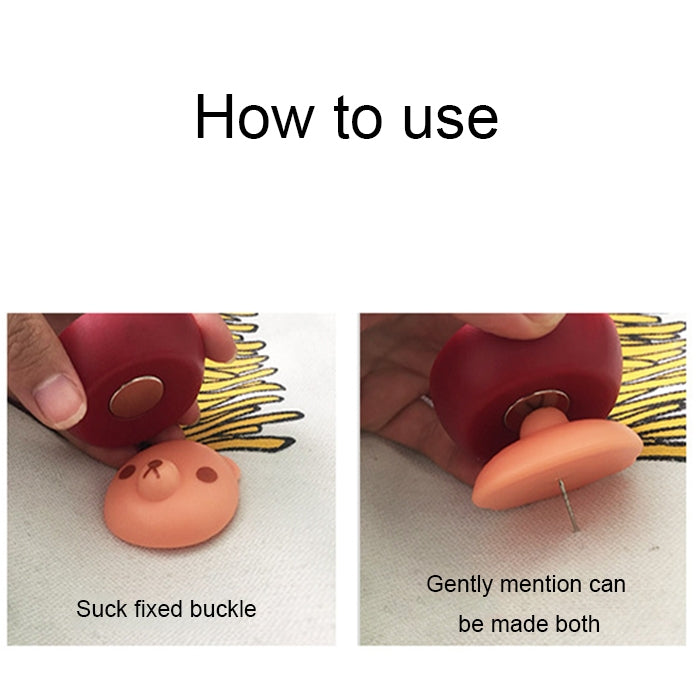 DET-002 Plastic Magnetic Nail Remover for Panda Quilt Fixer, Random Color Delivery