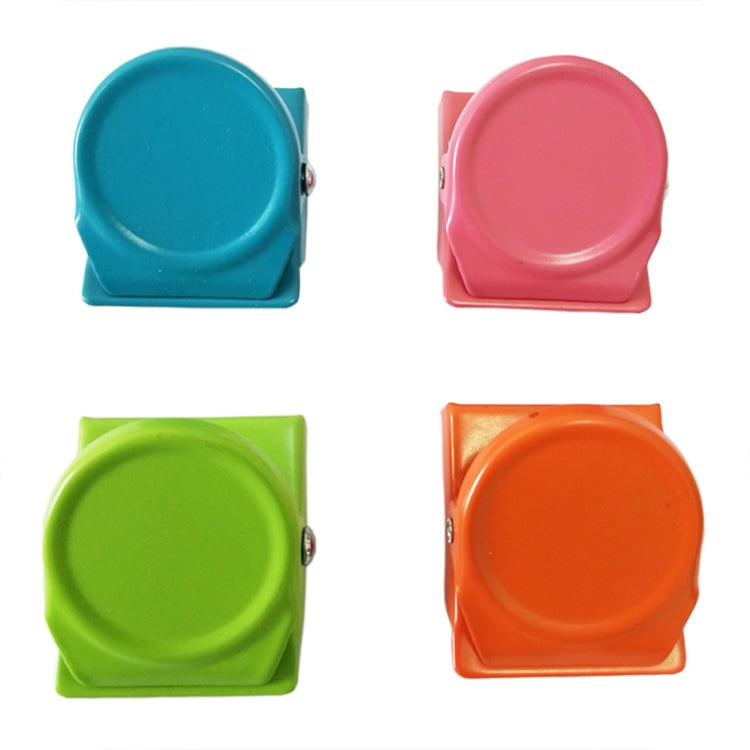 8 PCS Creative Color Metal Magnet Clip Strong Iron Clip Notes Letter Paper Clip Office Bind, Random Color Delivery