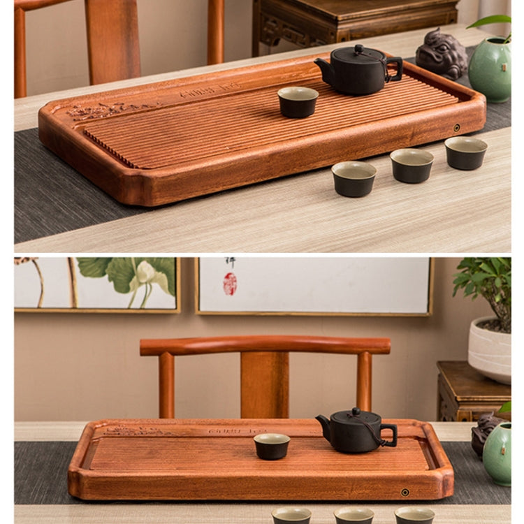 Household Rosewood Rectangle Tea Tray Tea Table, Pondoflotus, S, Size: 62x31x5cm