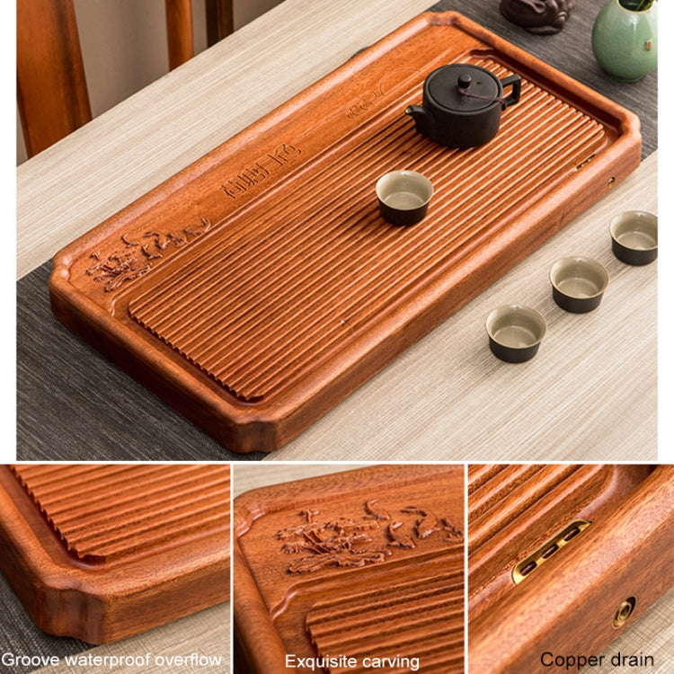 Household Rosewood Rectangle Tea Tray Tea Table, Pondoflotus, S, Size: 62x31x5cm