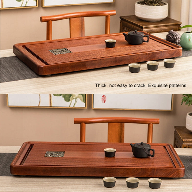 Household Rosewood Rectangle Tea Tray Tea Table, Feel Just Like A Fish in Water, L, Size: 81x40x5cm