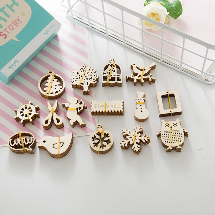 10 PCS DIY Creative Cartoon Wooden Ornament, Random Style Delivery