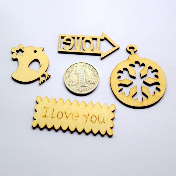 10 PCS DIY Creative Cartoon Wooden Ornament, Random Style Delivery