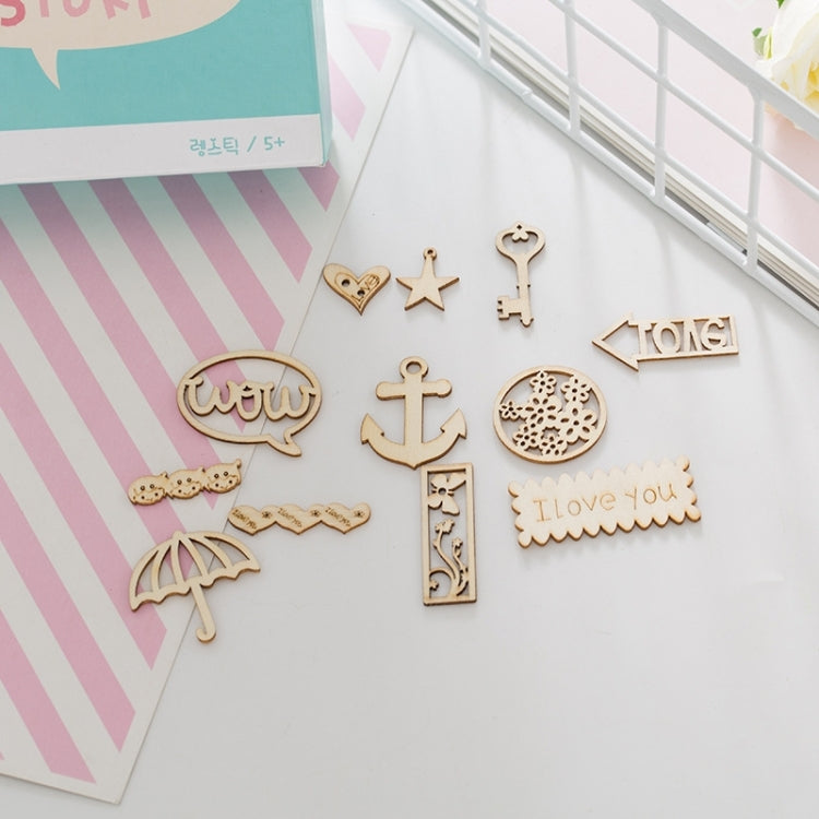 10 PCS DIY Creative Cartoon Wooden Ornament, Random Style Delivery