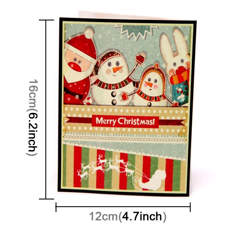 2 PCS Colorful Cover Christmas New Year Invitation Greeting Cards, Random Style Delivery, Size: 16*12cm